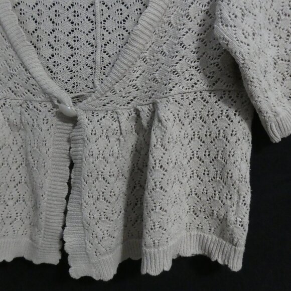 JESSICA - Petite | large (14-16) 16P | Elegant Crochet Cardigan | Single Button - Picture 10 of 16